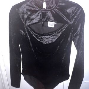 Forever 21 Crushed Velvet Bodysuit, NWT, size L